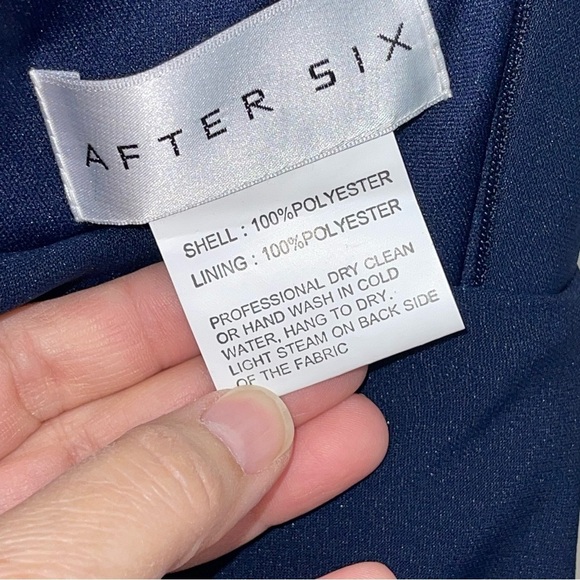 After Six Dessy Crepe One Shoulder Draped Cowl Neck Maxi Dress Sz 10 - Picture 12 of 16